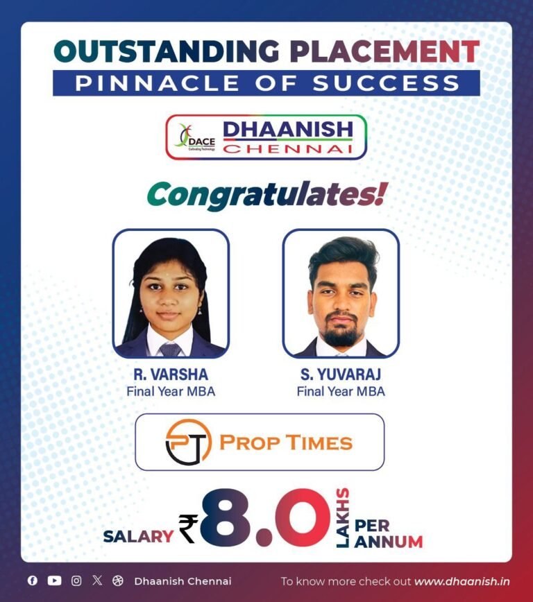 Our talented final-year MBA students, on their successful placement at Prop Times with an impressive salary package of 8 LPA! 🎉