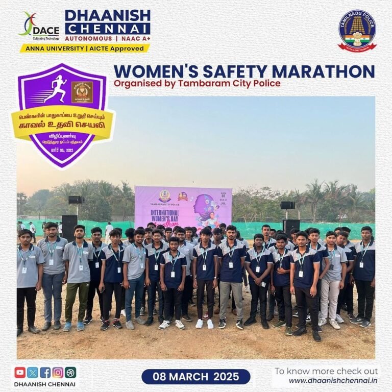 We are proud to announce that our students actively participated in the Women’s Safety Marathon, organized by Tambaram City Police on 8th March 2025, in honor of International Women’s Day.
