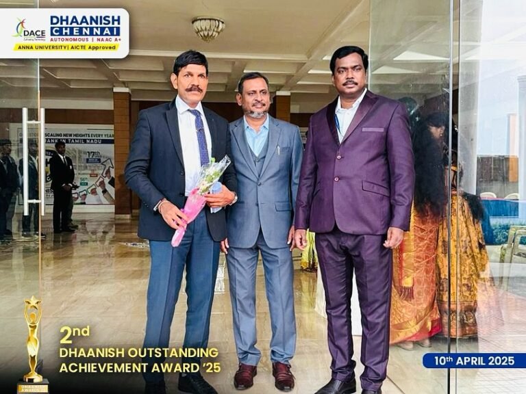 Honoring a True Icon of Leadership!Dhaanish Chennai proudly presented the 2nd Dhaanish Outstanding Achievement Award ‘25 on 10th April 2025.