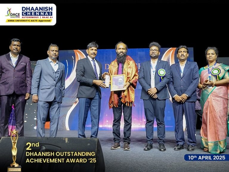 Proud Moment at Dhaanish Chennai!We were honored to present the 2nd Dhaanish Outstanding Achievement Award ’25 to Mr. Charles Godwin