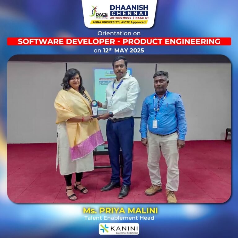 A big shoutout to Ms. Priya Malini, Talent Enablement Head at Kanini, for delivering an inspiring session during the Orientation on Software Developer – Product